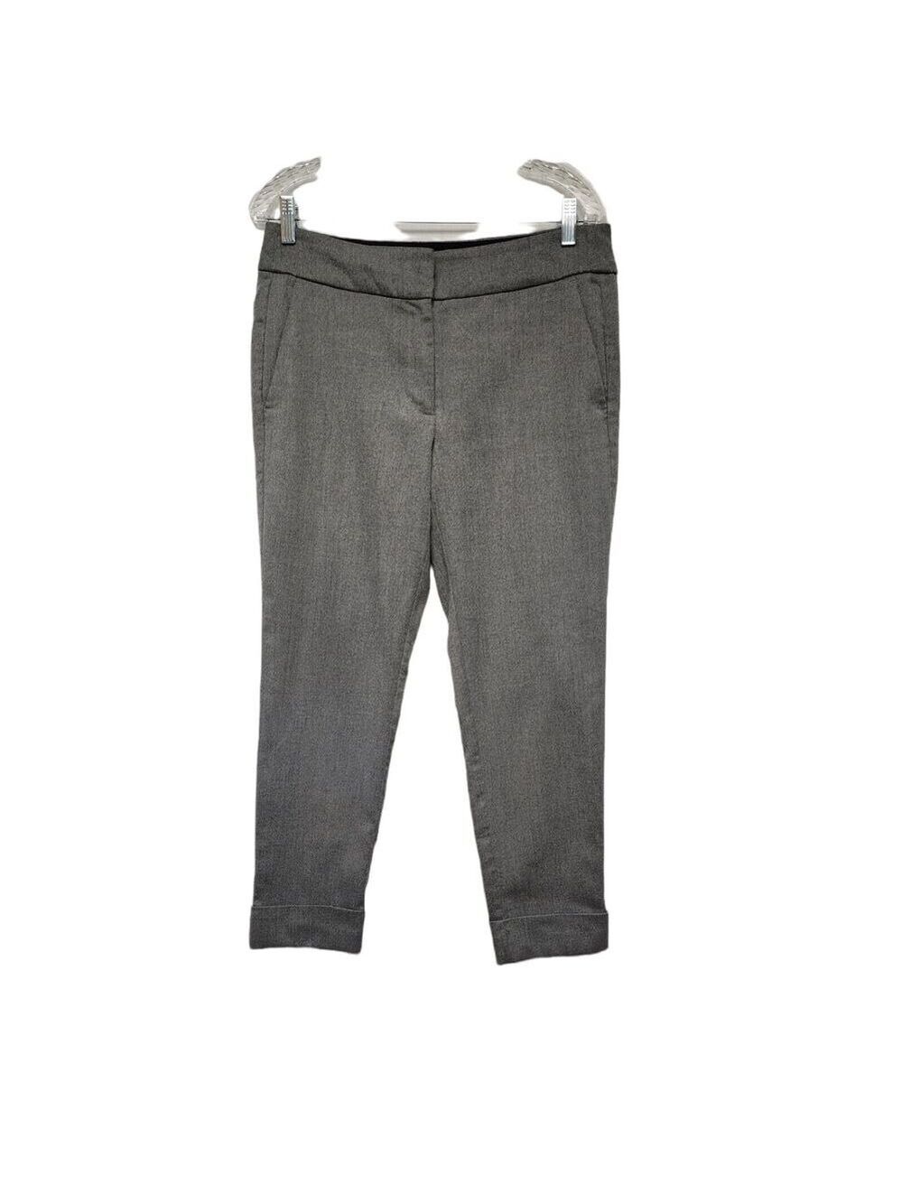Ann Taylor Loft Women's Skinny Cuff Hem Dress Pants Size 6 Color Gray
